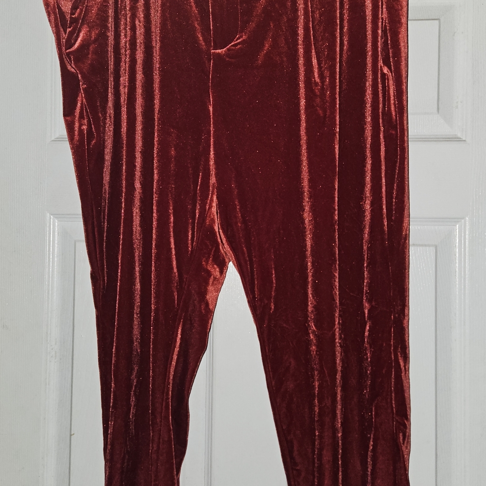 Torrid Rich Red Velvet Pants
